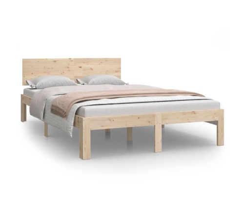 Estructura de cama sin colchón madera de pino maciza 120x200 cm