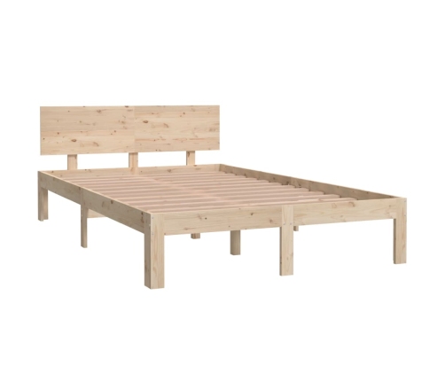 Estructura de cama sin colchón madera de pino maciza 120x200 cm