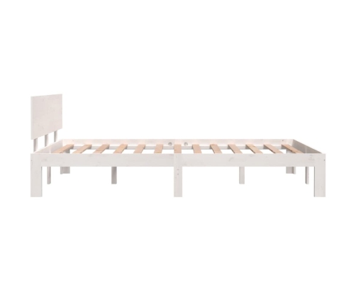 Estructura de cama sin colchón madera pino blanco 120x200 cm