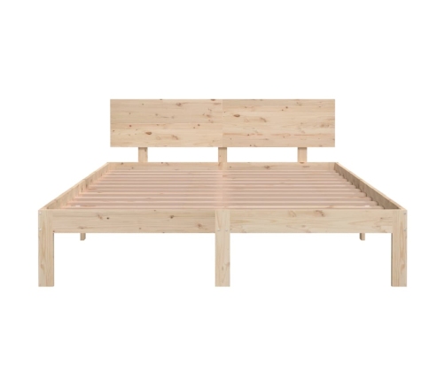 Estructura de cama sin colchón madera maciza de pino 140x200 cm