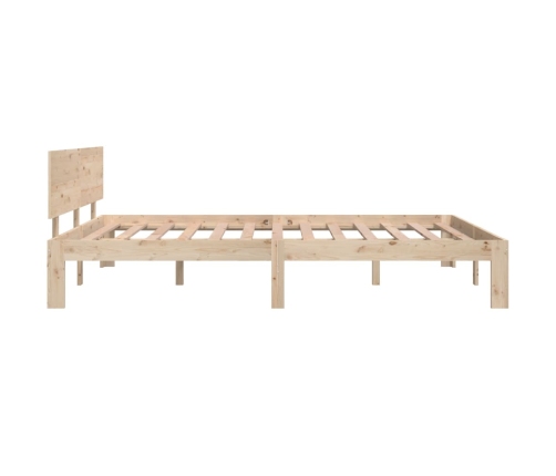 Estructura de cama sin colchón madera maciza de pino 140x200 cm