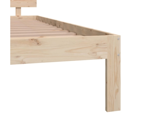 Estructura de cama sin colchón madera maciza de pino 140x200 cm