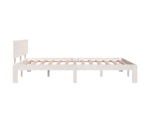 Estructura de cama sin colchón madera pino blanco 140x200 cm