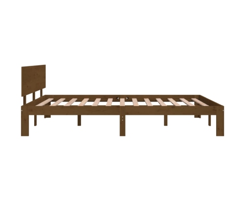 vidaXL Estructura de cama madera maciza de pino marrón miel 140x200 cm