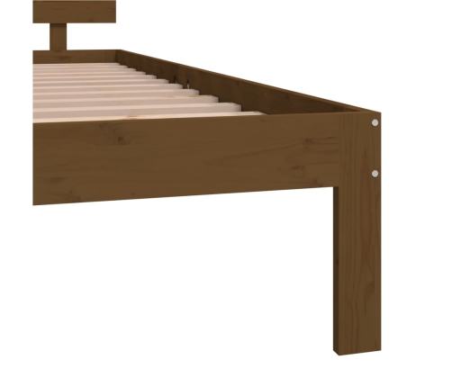 vidaXL Estructura de cama madera maciza de pino marrón miel 140x200 cm