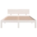 Estructura de cama doble sin colchón blanco 150x200 cm