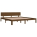 Estructura cama madera maciza marrón miel Super King 180x200 cm