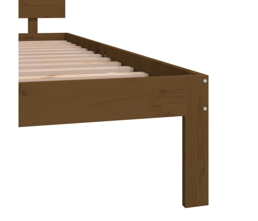 Estructura cama madera maciza marrón miel Super King 180x200 cm