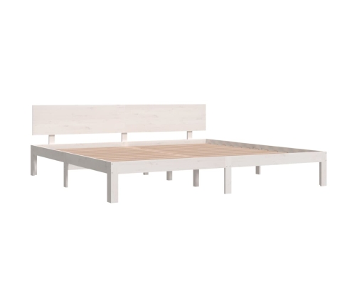 vidaXL Estructura de cama madera maciza de pino blanco 200x200 cm