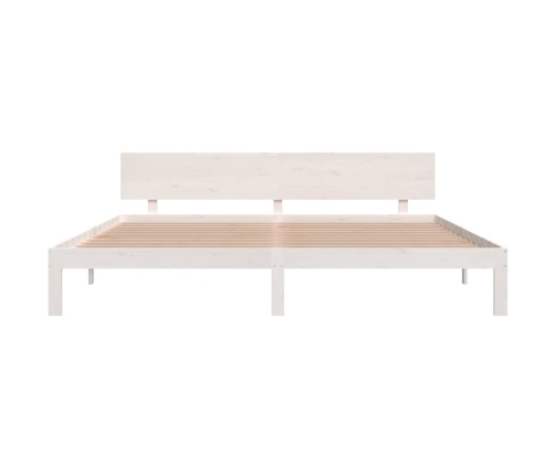 vidaXL Estructura de cama madera maciza de pino blanco 200x200 cm