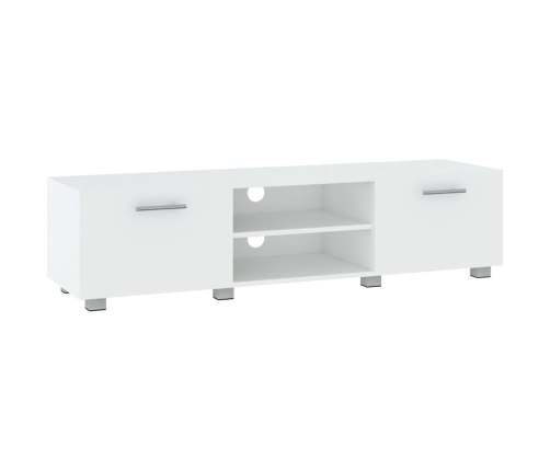 Mueble para TV madera de ingeniería blanco 140x40x35 cm