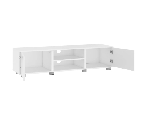 Mueble para TV madera de ingeniería blanco 140x40x35 cm