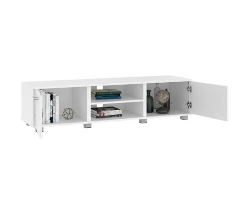 Mueble para TV madera de ingeniería blanco 140x40x35 cm