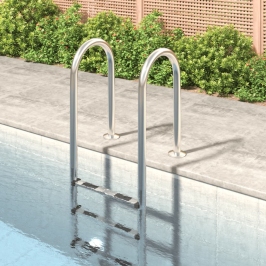 Escalera para piscina acero inoxidable 304 54x38x158 cm