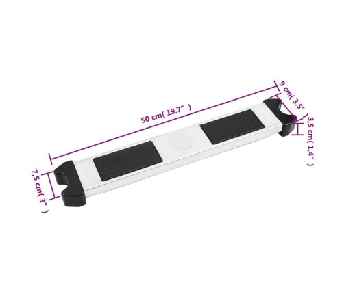 Peldaño para escalera piscina acero inoxidable 304 50x9x3,5 cm