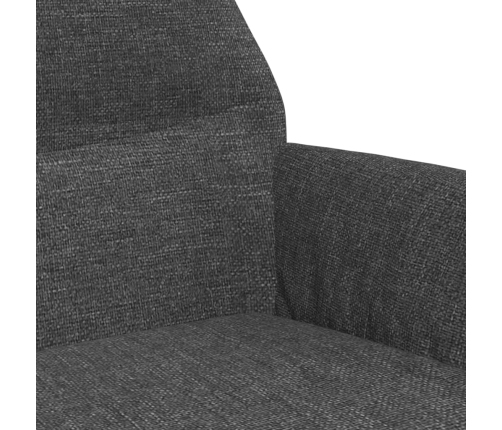 Sillón de relax con reposapiés de tela gris oscuro