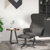 Sillón de relax con reposapiés de tela gris oscuro