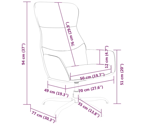 Sillón de relax con reposapiés tela gris claro