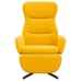 Sillón de relax con reposapiés terciopelo amarillo mostaza