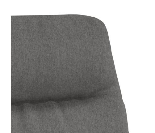 Sillón de relax con taburete tela gris claro y piel sintética