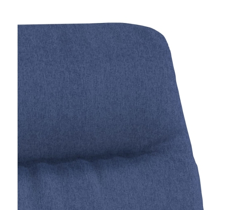 Sillón de relax con reposapiés tela azul