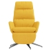 Sillón de relax con reposapiés tela amarillo mostaza