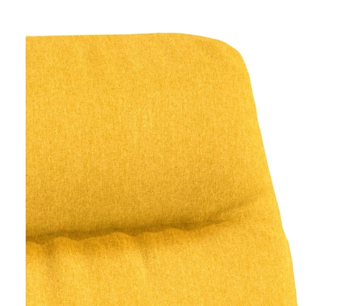 Sillón de relax con reposapiés tela amarillo mostaza