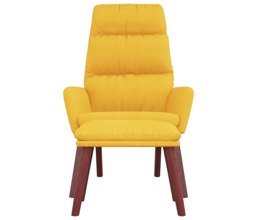 Sillón de relax con reposapiés tela amarillo mostaza