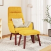 Sillón de relax con reposapiés tela amarillo mostaza