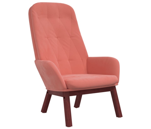 Sillón de relax con taburete terciopelo rosa