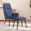 Sillón de relax con reposapiés tela azul