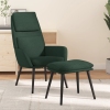 Sillón de relax con reposapiés tela verde oscuro