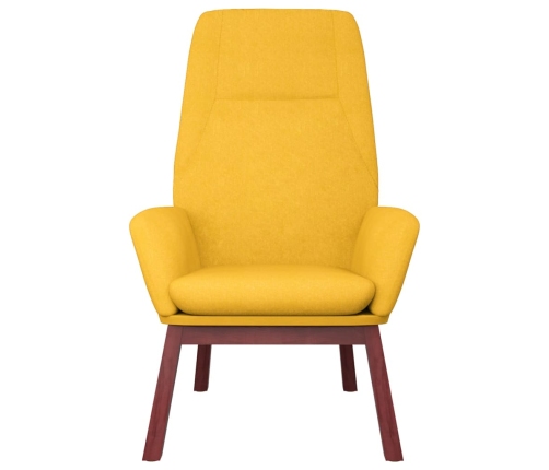 Sillón de relax con taburete tela amarillo mostaza