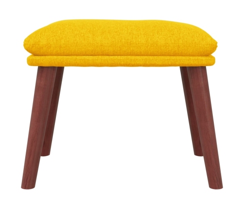 Sillón de relax con taburete tela amarillo mostaza