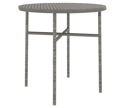 Juego de comedor para jardín 3 piezas ratán sintético gris