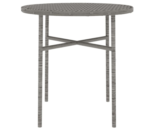 Juego de comedor para jardín 3 piezas ratán sintético gris