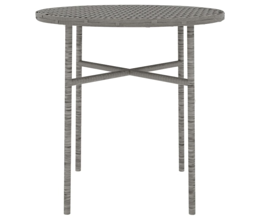 Juego de comedor para jardín 3 piezas ratán sintético gris