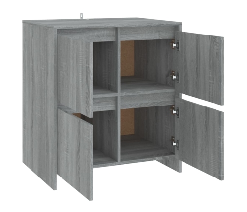 Aparadores 2 uds madera de ingeniería gris Sonoma 70x41x75 cm