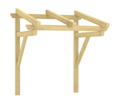 Marquesina para puerta madera pino impregnada 100x100x80 cm