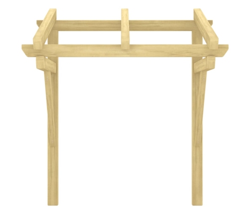 Marquesina para puerta madera pino impregnada 100x100x80 cm