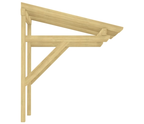 Marquesina para puerta madera pino impregnada 100x100x80 cm