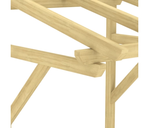 Marquesina para puerta madera pino impregnada 100x100x80 cm