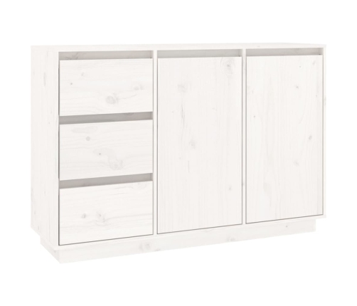 Aparador de madera maciza de pino blanco 111x34x75 cm