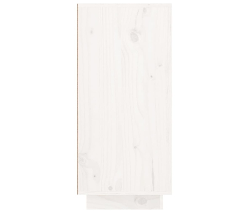 Aparador de madera maciza de pino blanco 111x34x75 cm