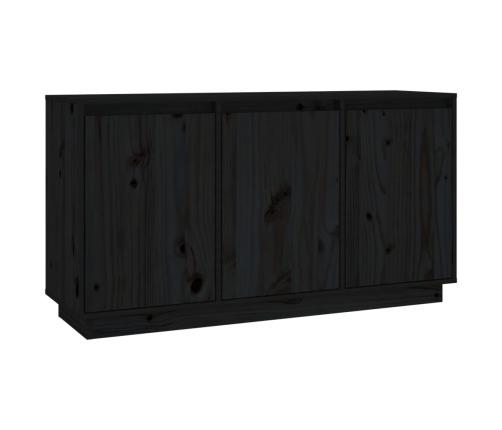 Aparador de madera maciza de pino negro 111x34x60 cm