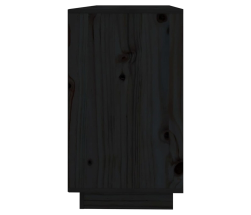 Aparador de madera maciza de pino negro 111x34x60 cm