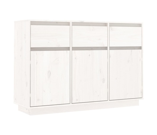 Aparador de madera maciza de pino blanco 110x34x75 cm