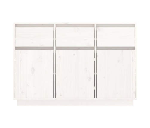 Aparador de madera maciza de pino blanco 110x34x75 cm