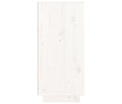 Aparador de madera maciza de pino blanco 110x34x75 cm