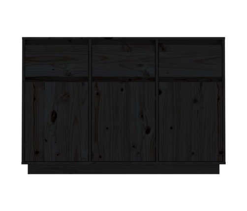 Aparador de madera maciza de pino negro 110x34x75 cm